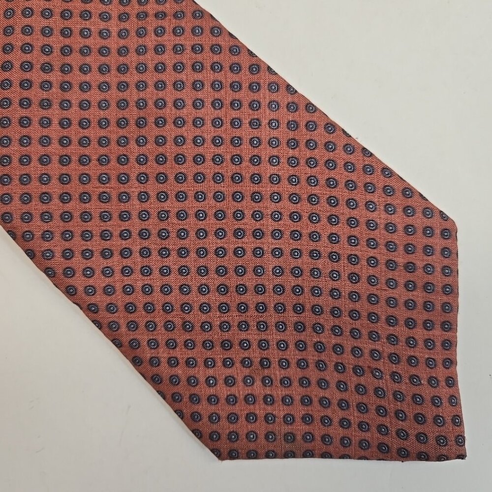 Christian Dior All Silk Dress Tie Adult Men Pink Medallion Print 56" x 3 3/8"
